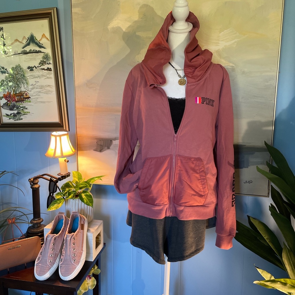PINK Victoria's Secret Dusty Rose Hoodie Jacket
